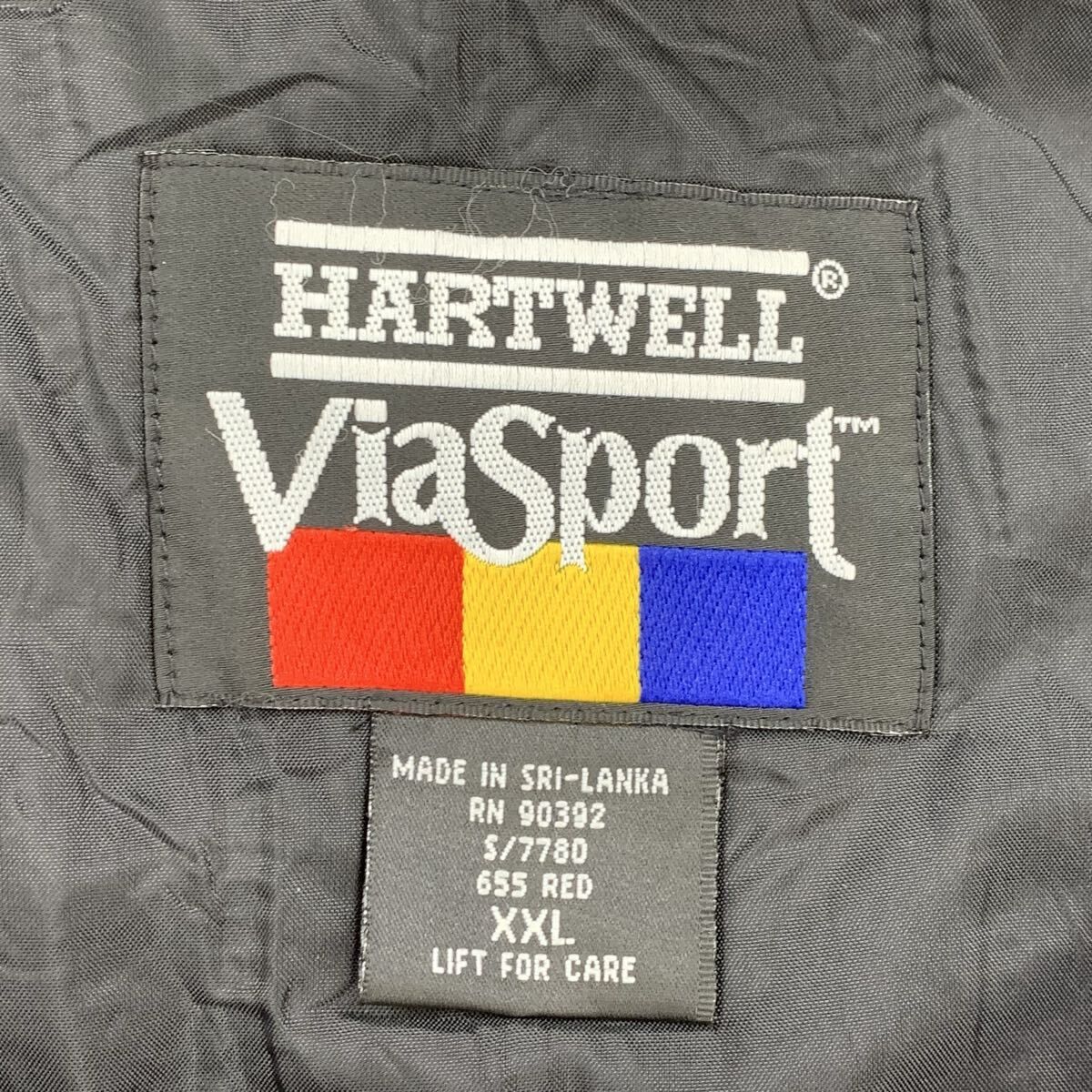 90s HARTWELL ViaSport ナイロンジャケット XXL レッド ブラック