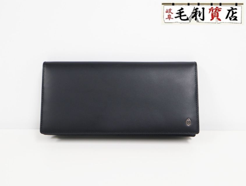 カルティエ CARTIER マストドゥカルティエ ブラック カーフレザー 長財布 メンズ 財布