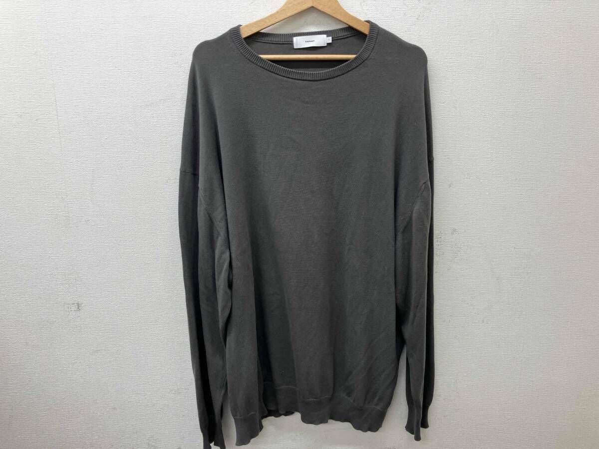 グラフペーパー 22 SS SUVIN L S CREW KHIT コットンニットセーター GM 221-80129 B グレー フリーサイズ
