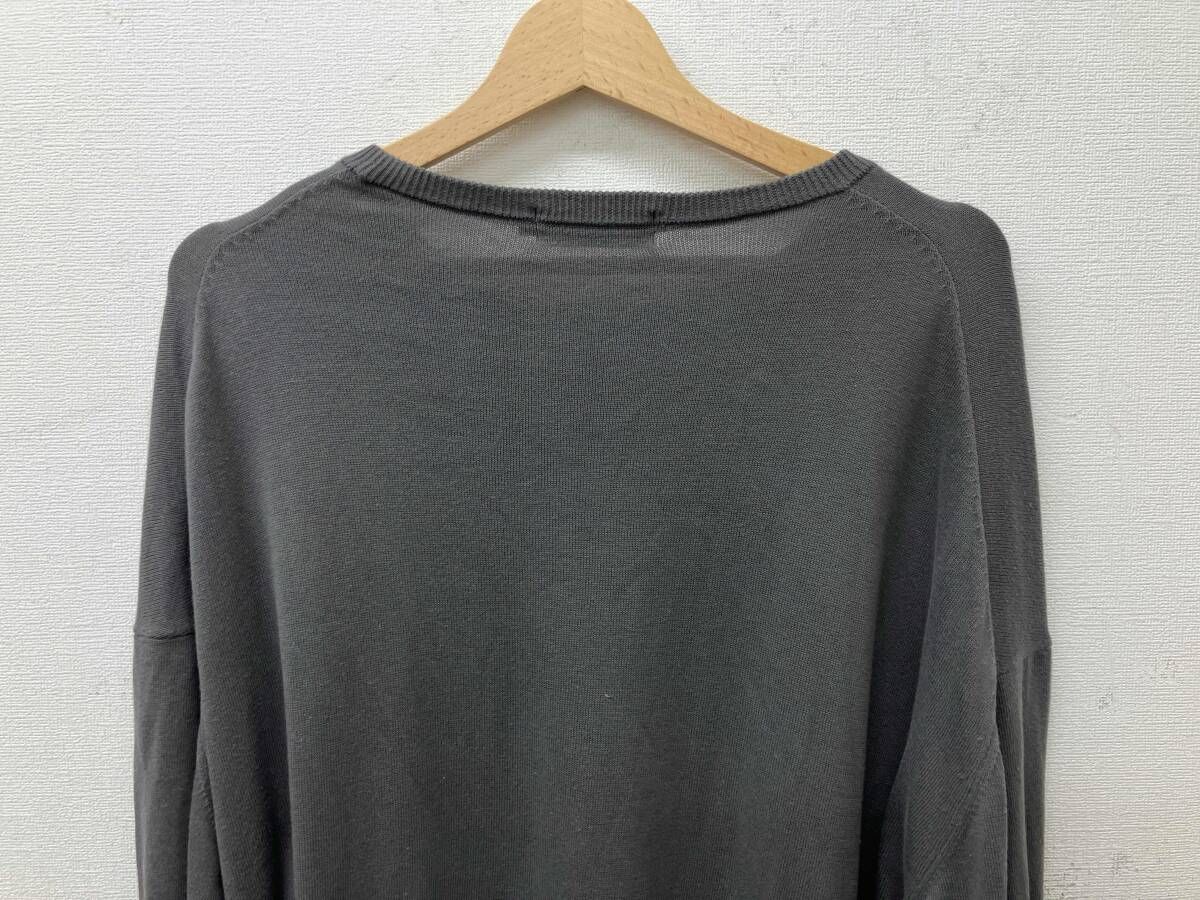 グラフペーパー 22 SS SUVIN L S CREW KHIT コットンニットセーター GM 221-80129 B グレー フリーサイズ 限定デザイン 大人カジュアル