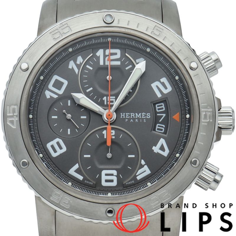 エルメス クリッパー クロノグラフ メカニカル ダイバー 44mm OH済 CP2