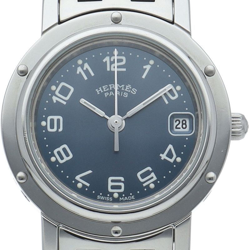 エルメス クリッパー レディース時計 CL4.210 箱 保証書 SS レディース