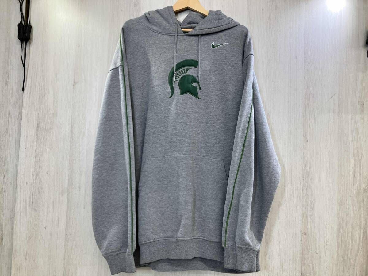 【即完モデル‼︎】NIKE◎ミシガン州立大学 パーカー D120 冬 NIKE ナイキ パーカー ミシガン州立大学 カレッジ センターロゴ 裏