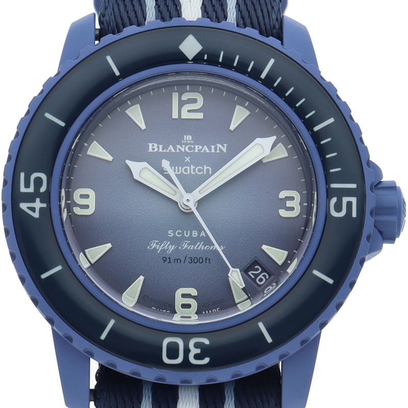 スウォッチ ブランパン×スウォッチ バイオセラミック フィフティ