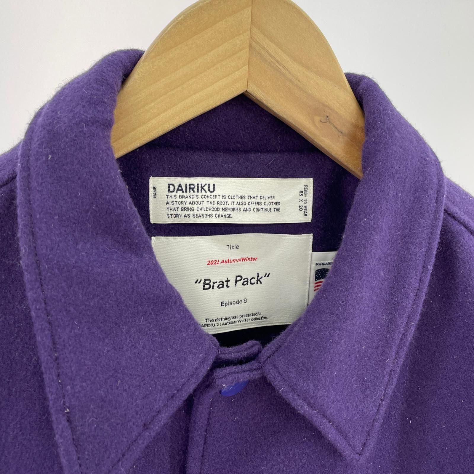 DAIRIKU Andrew Stadium Jacket ｽﾀｼﾞｬﾝ M ﾊﾟｰﾌﾟﾙ - メルカリ
