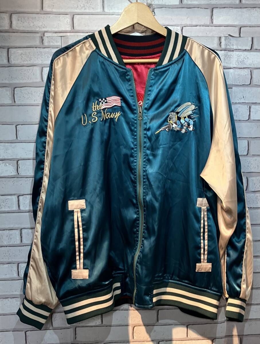 スカジャン/スタジャン SEABEES シービーズ スカジャン THE US NAVY