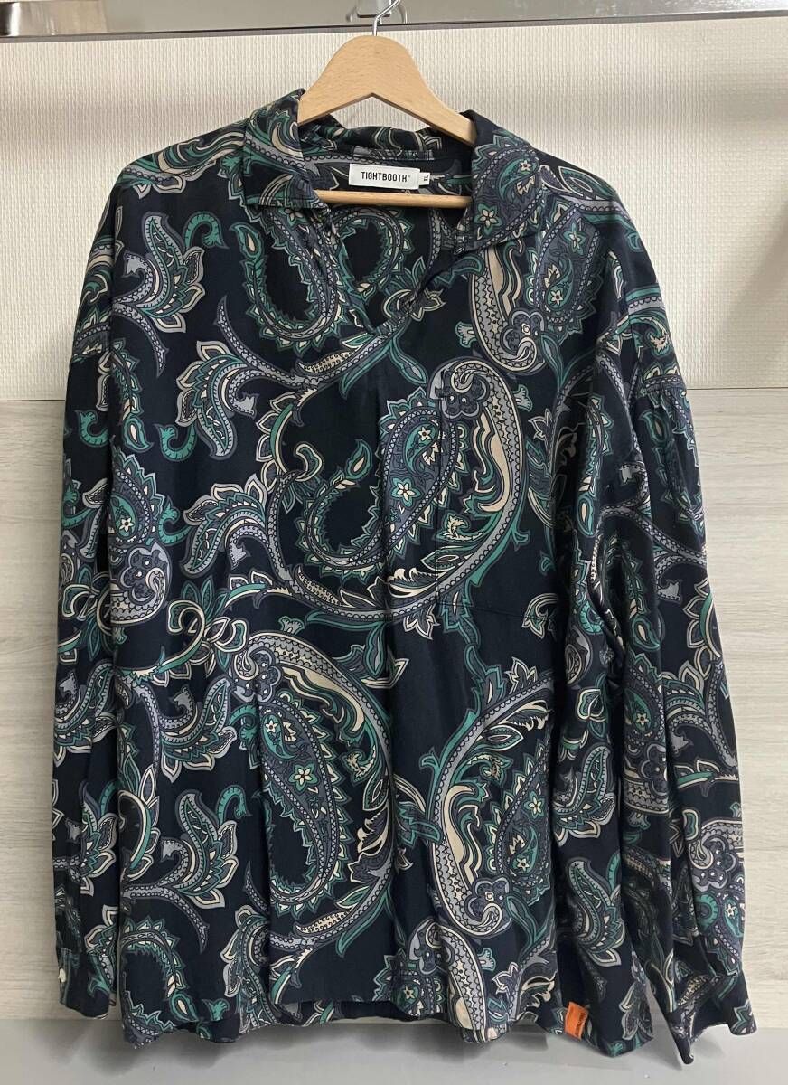 TIGHTBOOTH タイトブース 長袖シャツ PAISLEY L S OPEN SHIRT XL