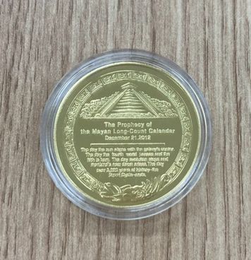 5,URUON マヤ文明 アステカカレンダー コイン メタル 記念 アート