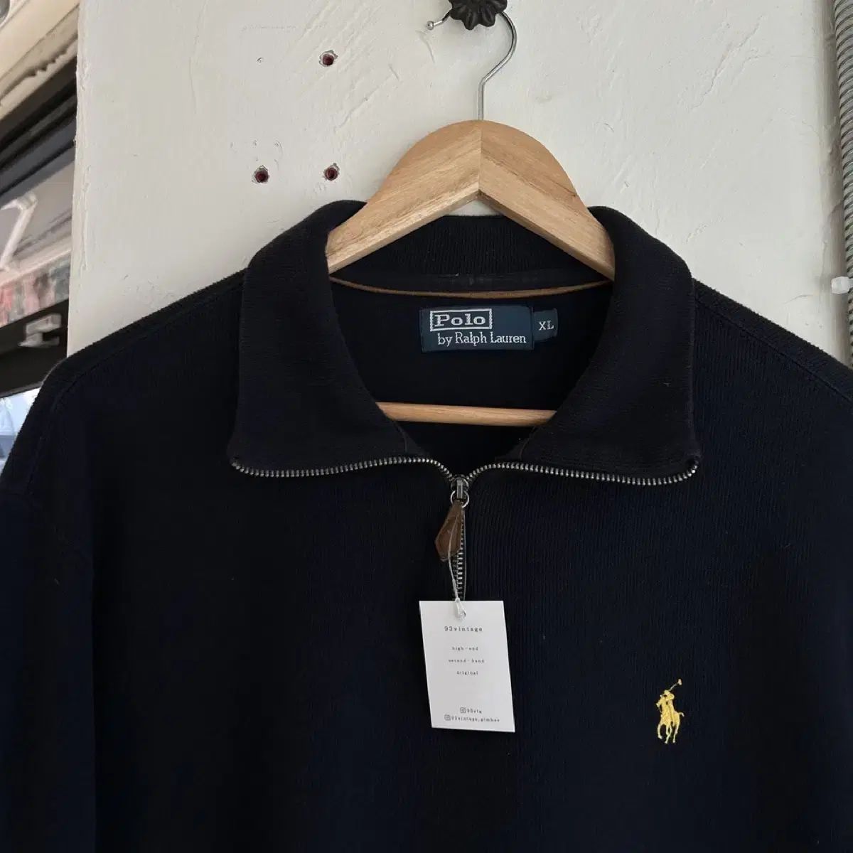 15462 - ポロ ラルフローレン ブラック ハーフジップ ニット - メルカリ