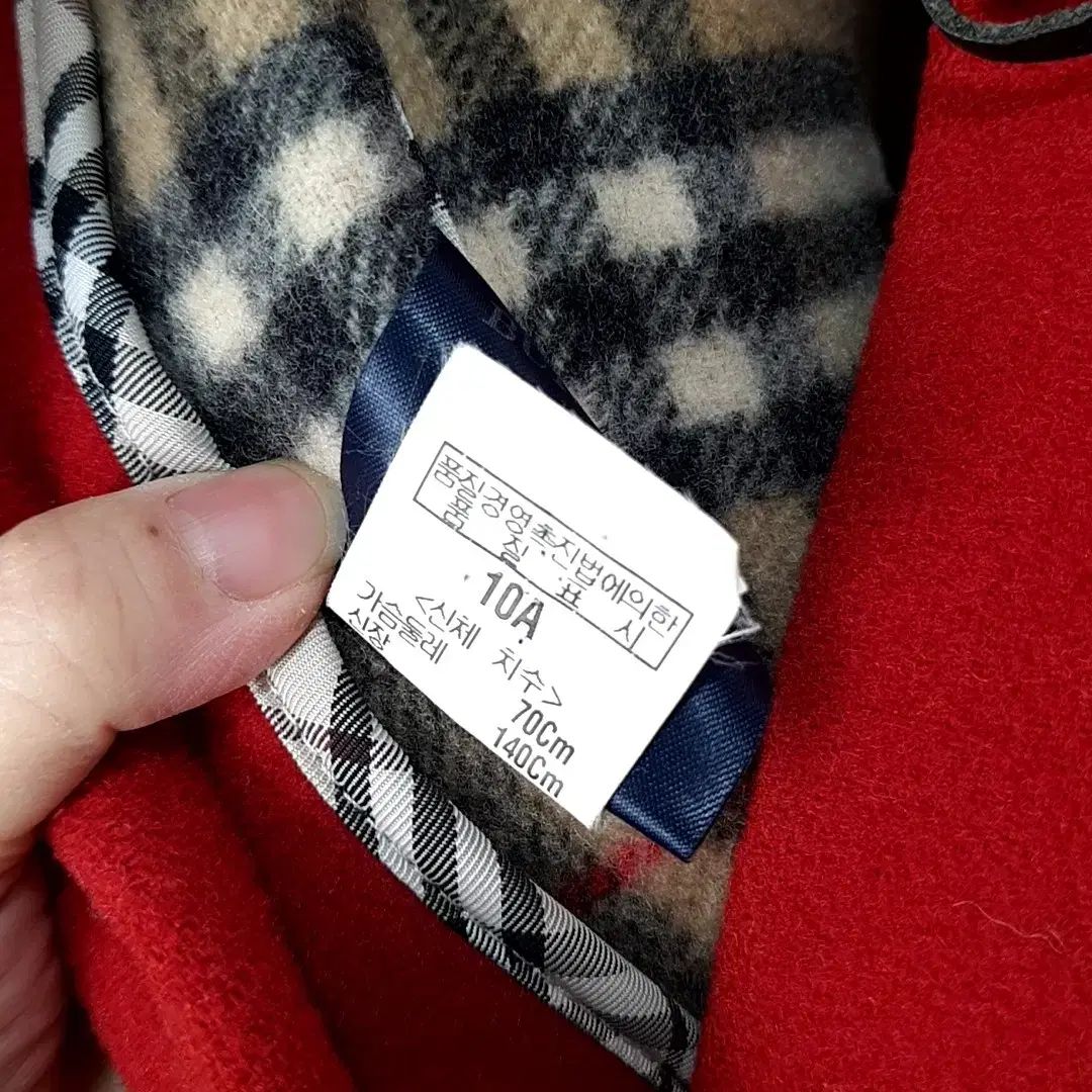  130 9-10歳 バーバリー レッド フード ダッフル コート その他 ジャケット ブルゾン