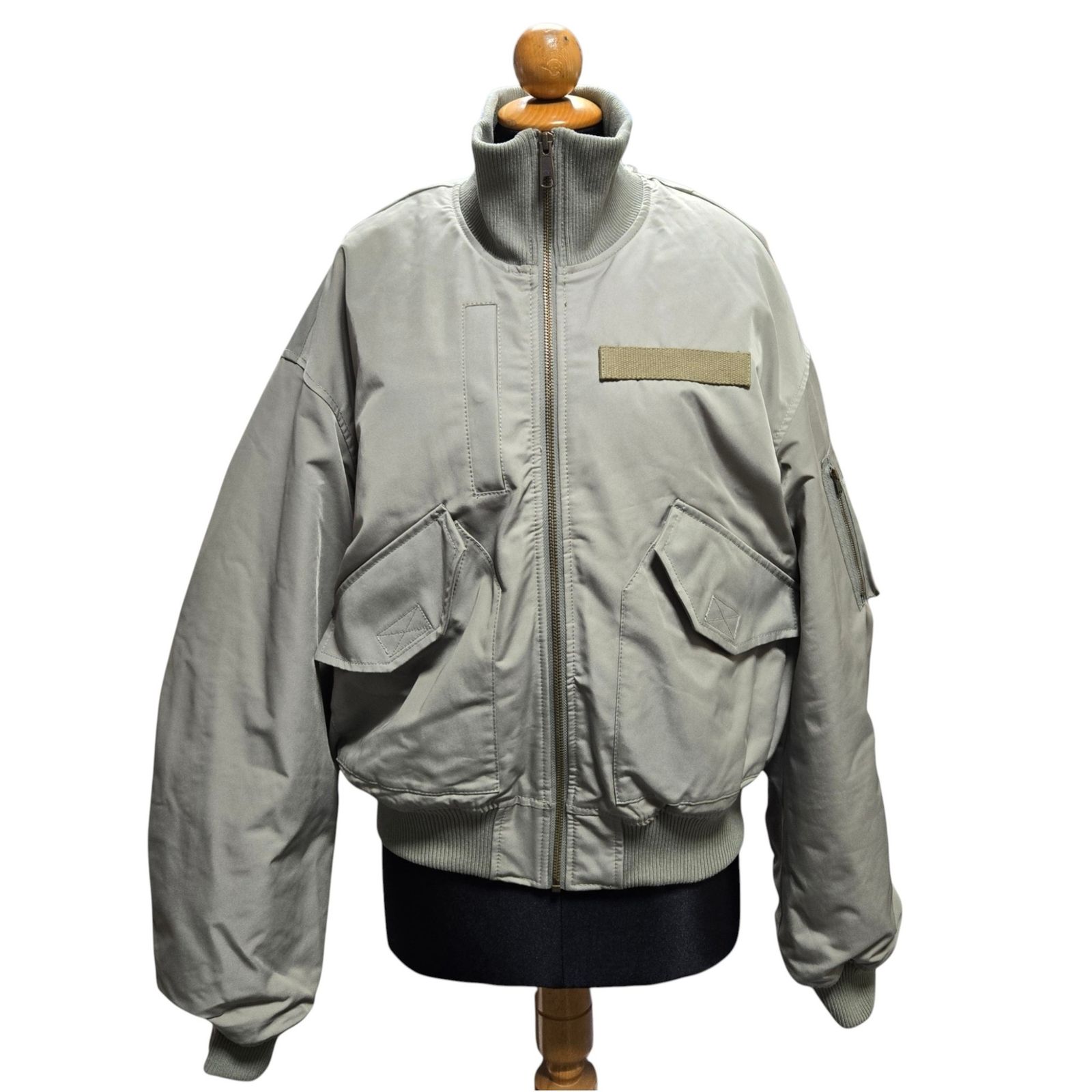 LAGUA GEM ラグア ジェム BIG POCKET OVER MA 1 サイズ ポリエステル 2311 カーキ レディース 品