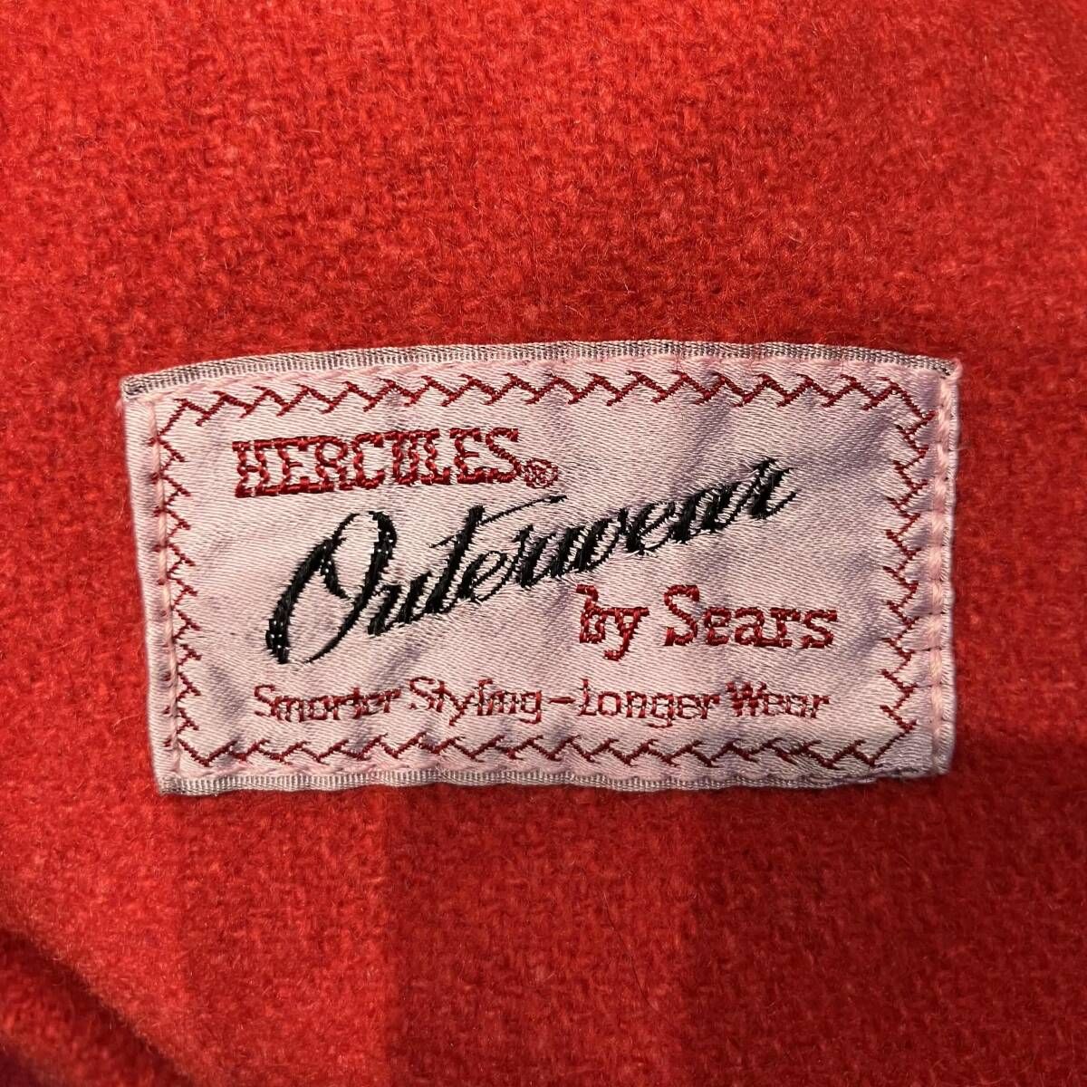 60s HERCULES ウールジャケット 60s HERCULES by Sears ウールジャケット レッド ヘラクレスバイ