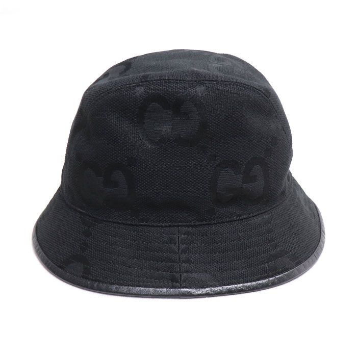 GUCCI グッチ ジャンボGGキャンバス バケットハット ハット ブラック