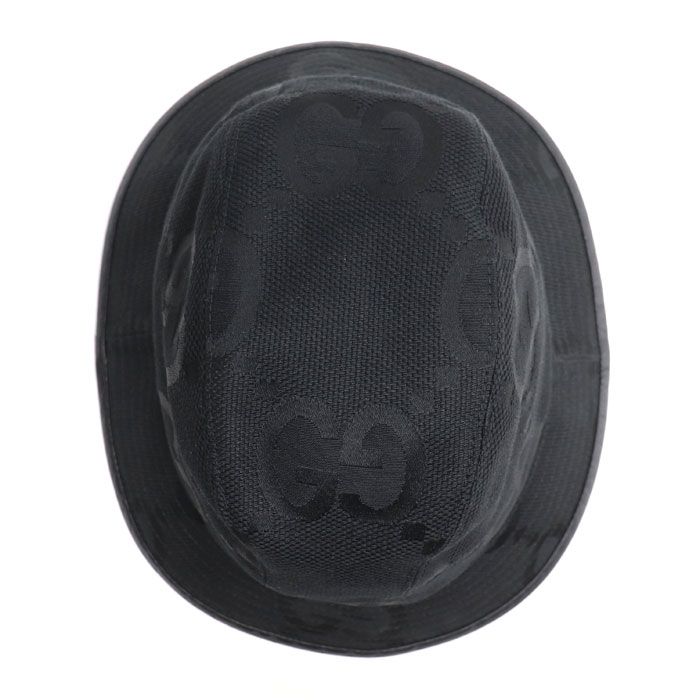 GUCCI グッチ ジャンボGGキャンバス バケットハット ハット ブラック