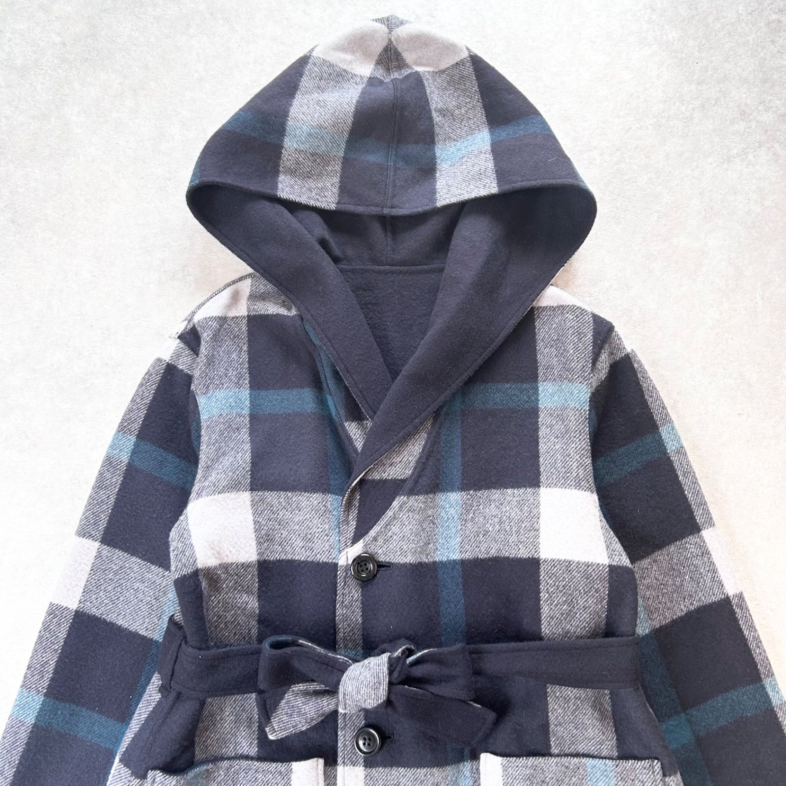 ブルーレーベルクレストブリッジ チェックロングコート リバーシブル 36 ブルーレーベルクレストブリッジ チェックロングコート リバーシブル