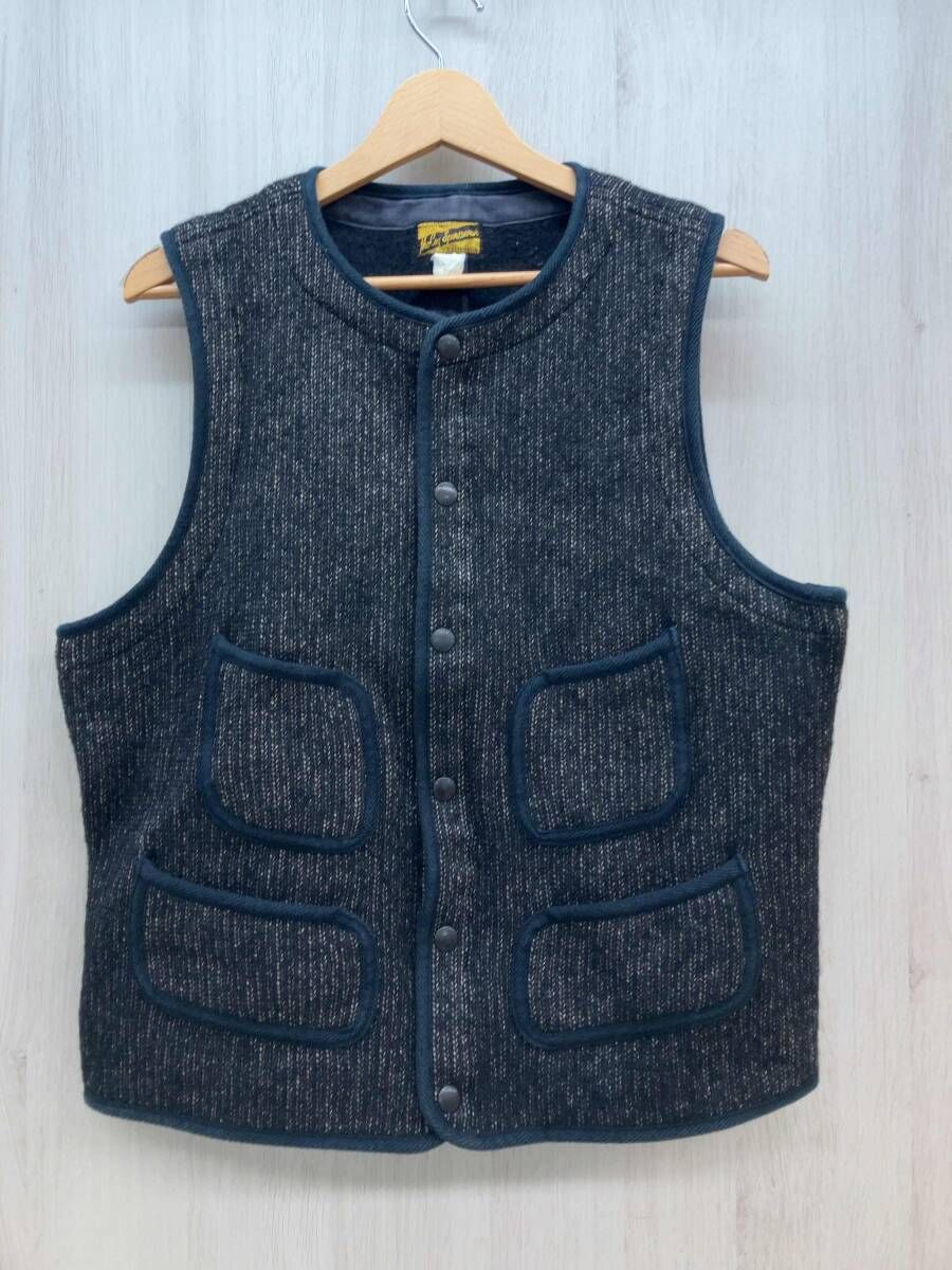 THE REAL McCOY S リアルマッコイズ ダークグレー beach clothvest ビーチクロスベスト 42 メンズ