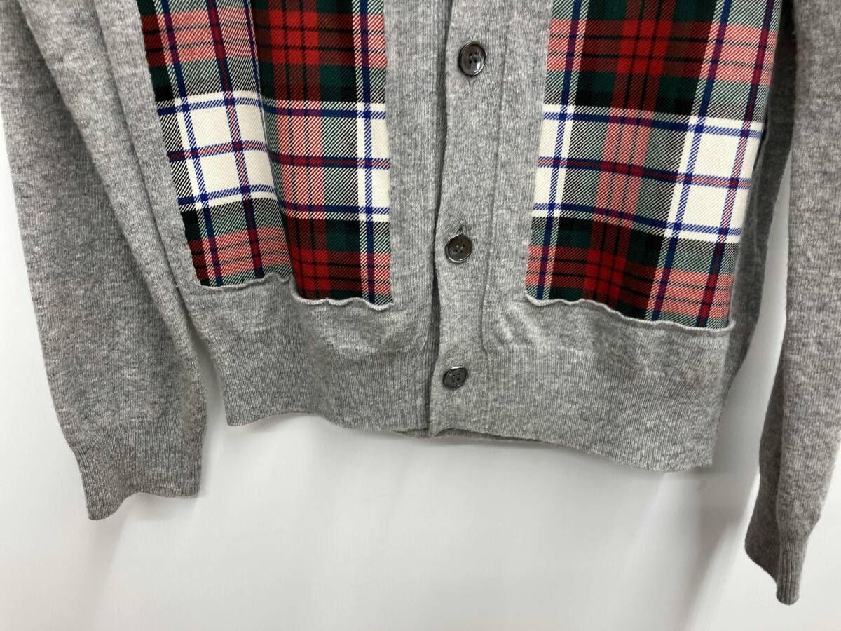 comme de garcons shirt タータンチェックカーディガン