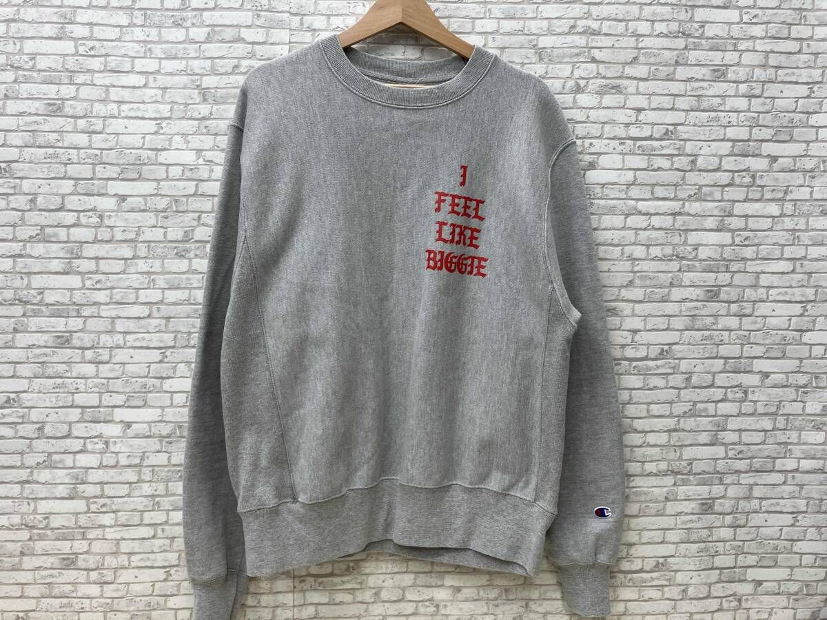 Champion × FOR THE HOMIES チャンピオン×フォーザフォーミーズ ロゴスウェット リバースウィーブ 裏起毛 サイズM グレー