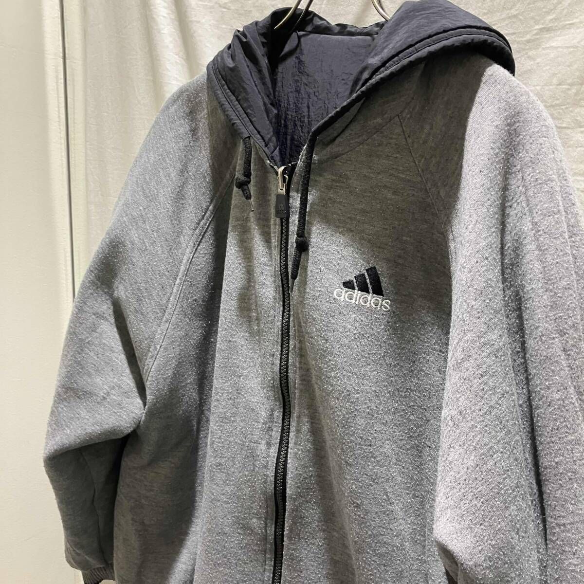 90s adidas ブルゾン 万国旗タグ リバーシブルナイロンパーカー