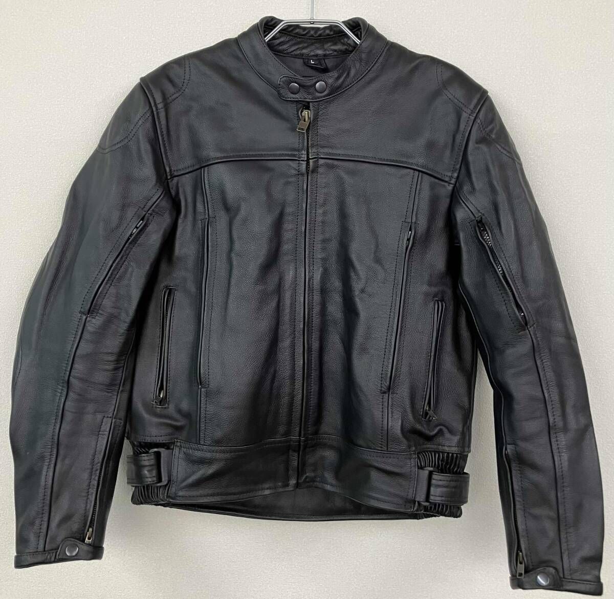 Clooney クルーニー レザー ライダージャケット メンズL インナー プロテクター付き 黒