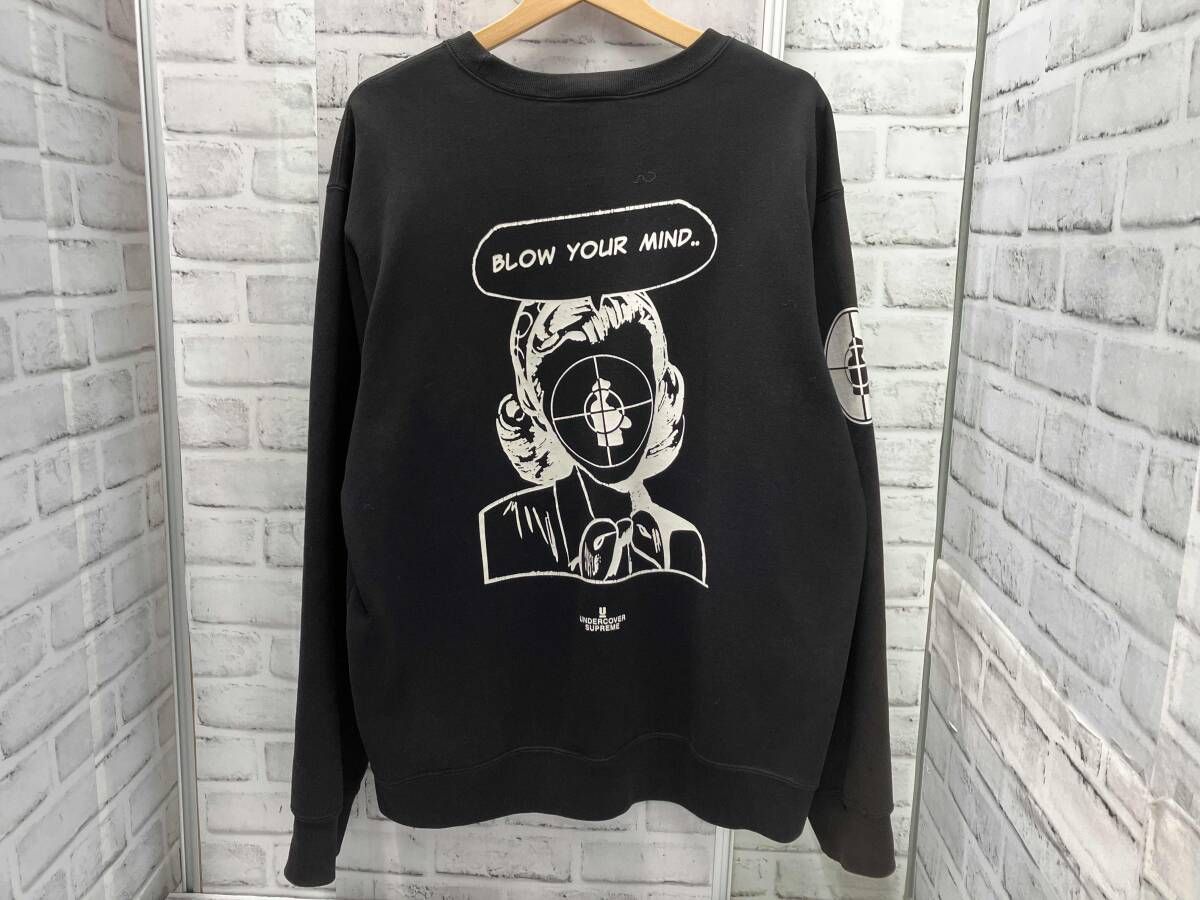 Supreme シュプリーム スウェット 18 SS Public Enemy Crewneck Sweatshirt ブラック Lサイズ クルーネックスウェットシャツ コットン