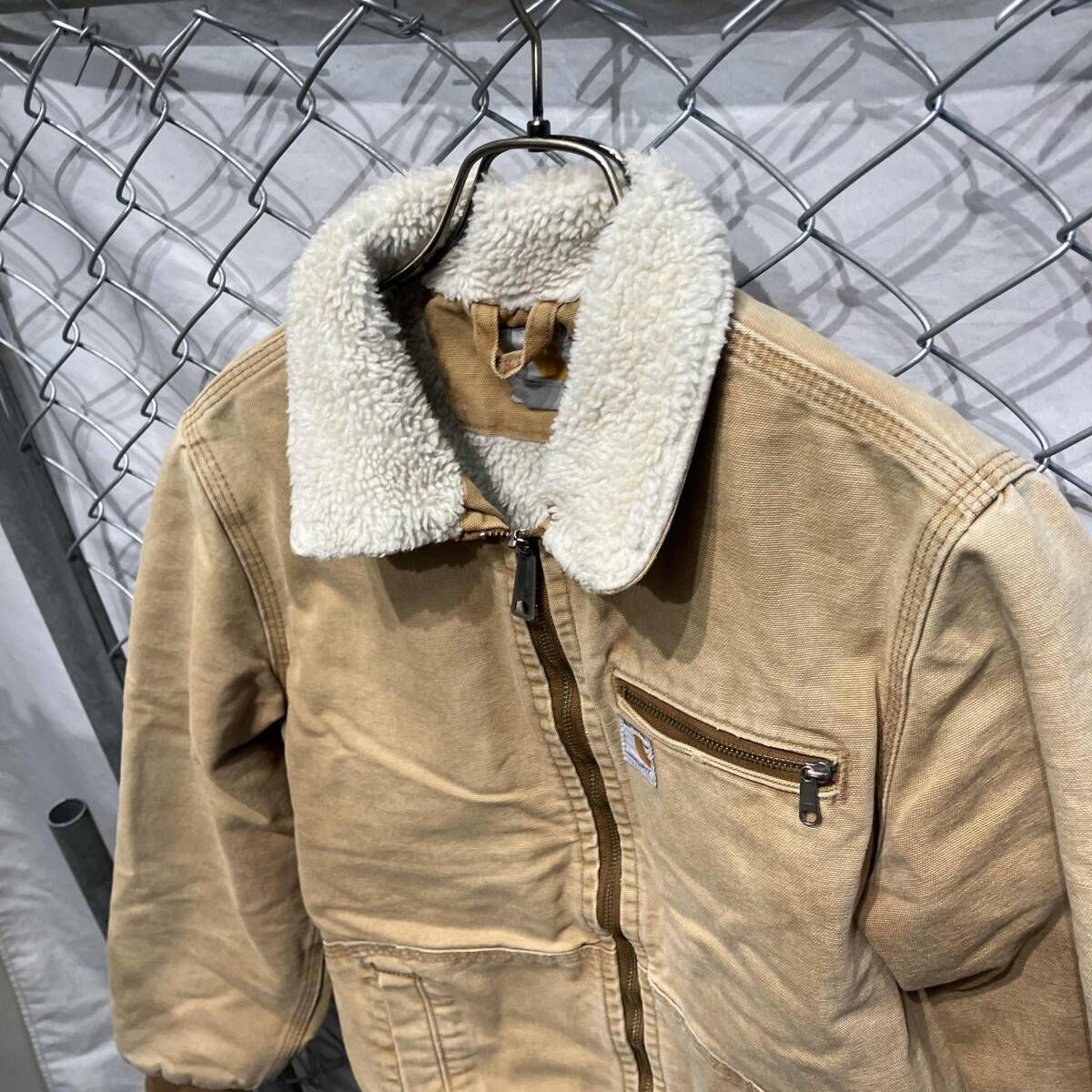 Carhartt 裏ボア ダックジャケット size S ベージュ カーハート - メルカリ