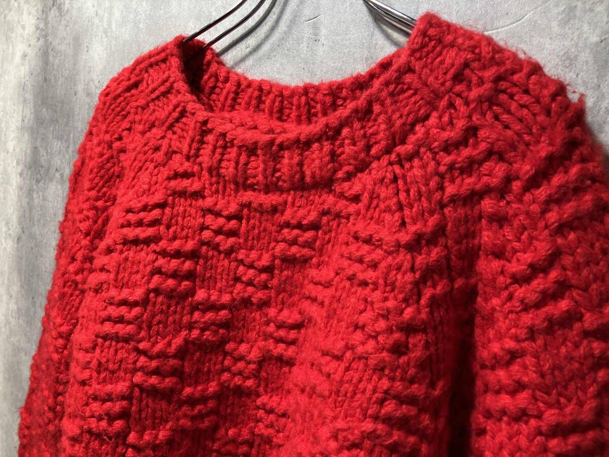 GADID ANONIEM acryl knit アクリルニット レッド フリーサイズ - メルカリ