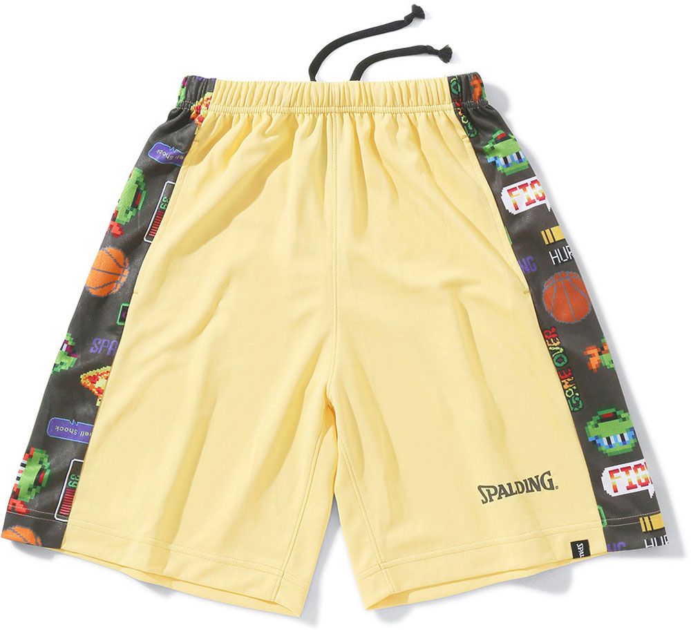 スポルディング SPALDING バスケット ジュニアプラクティスパンツ タートルズ ゲーミングキャラクターズ サイド  SJP23060T 6900 ビーチイエロー