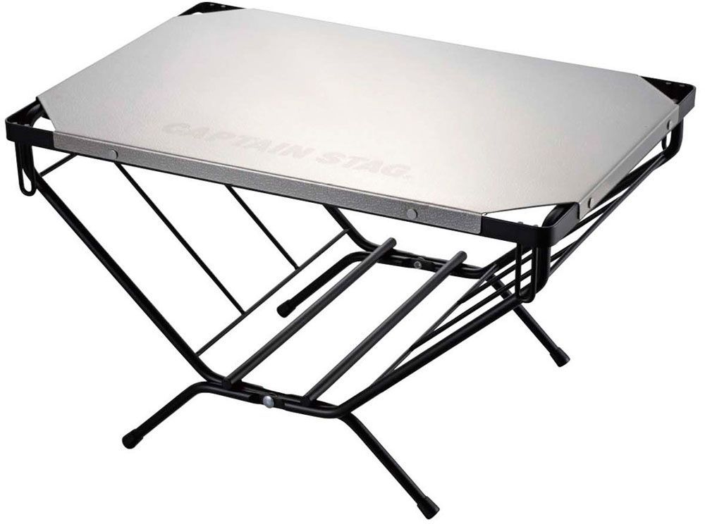 キャプテンスタッグ CAPTAIN STAG アウトドア ステンレス 薪ラックテーブル UC0568 -