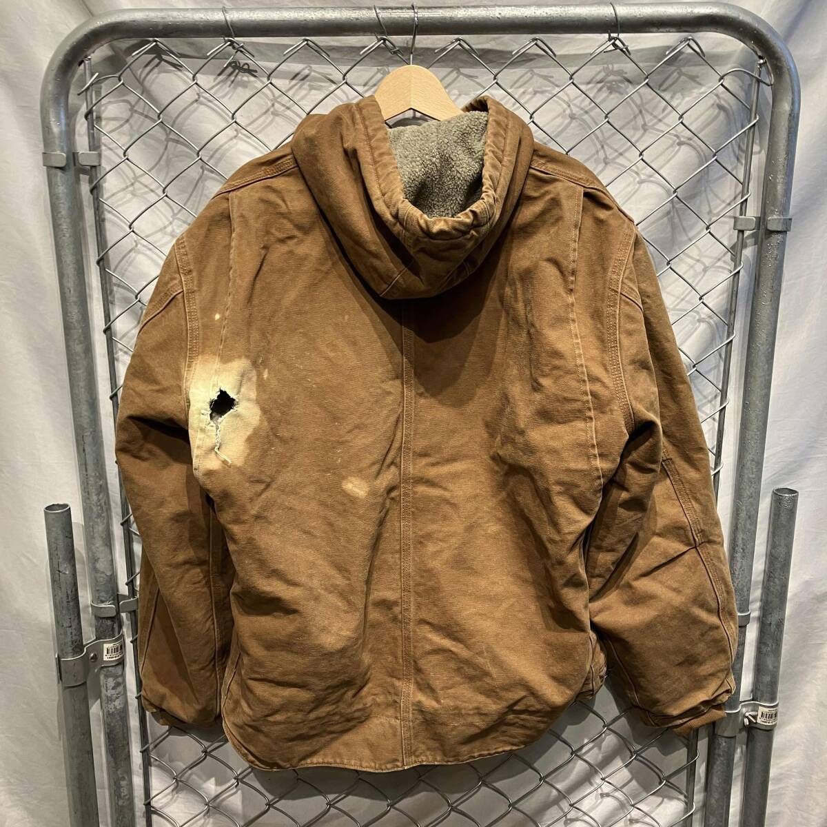 Carhartt J141 ダック地 内ボアジャケット size XL BRN ブラウン 