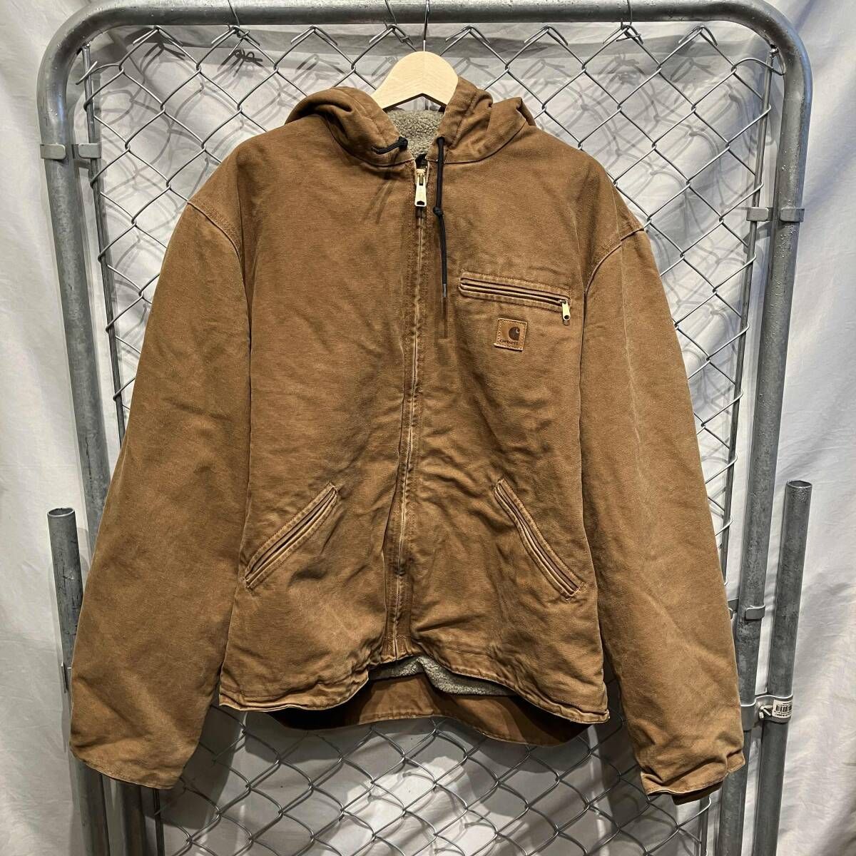 Carhartt J141 ダック地 内ボアジャケット size XL BRN ブラウン