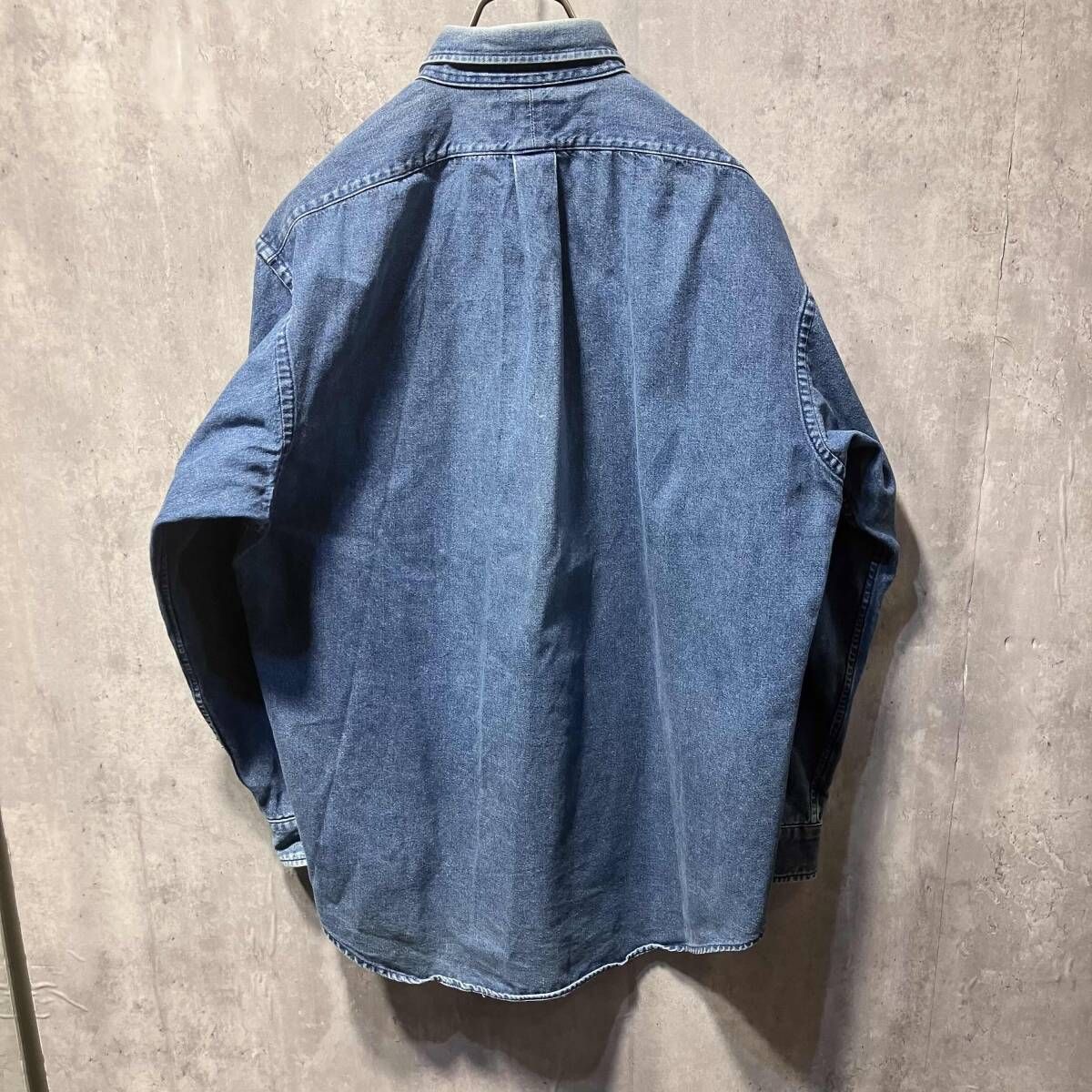 90s POLO COUNTRY RALPH LAUREN 刺繍ロゴデニムシャツ サイズM