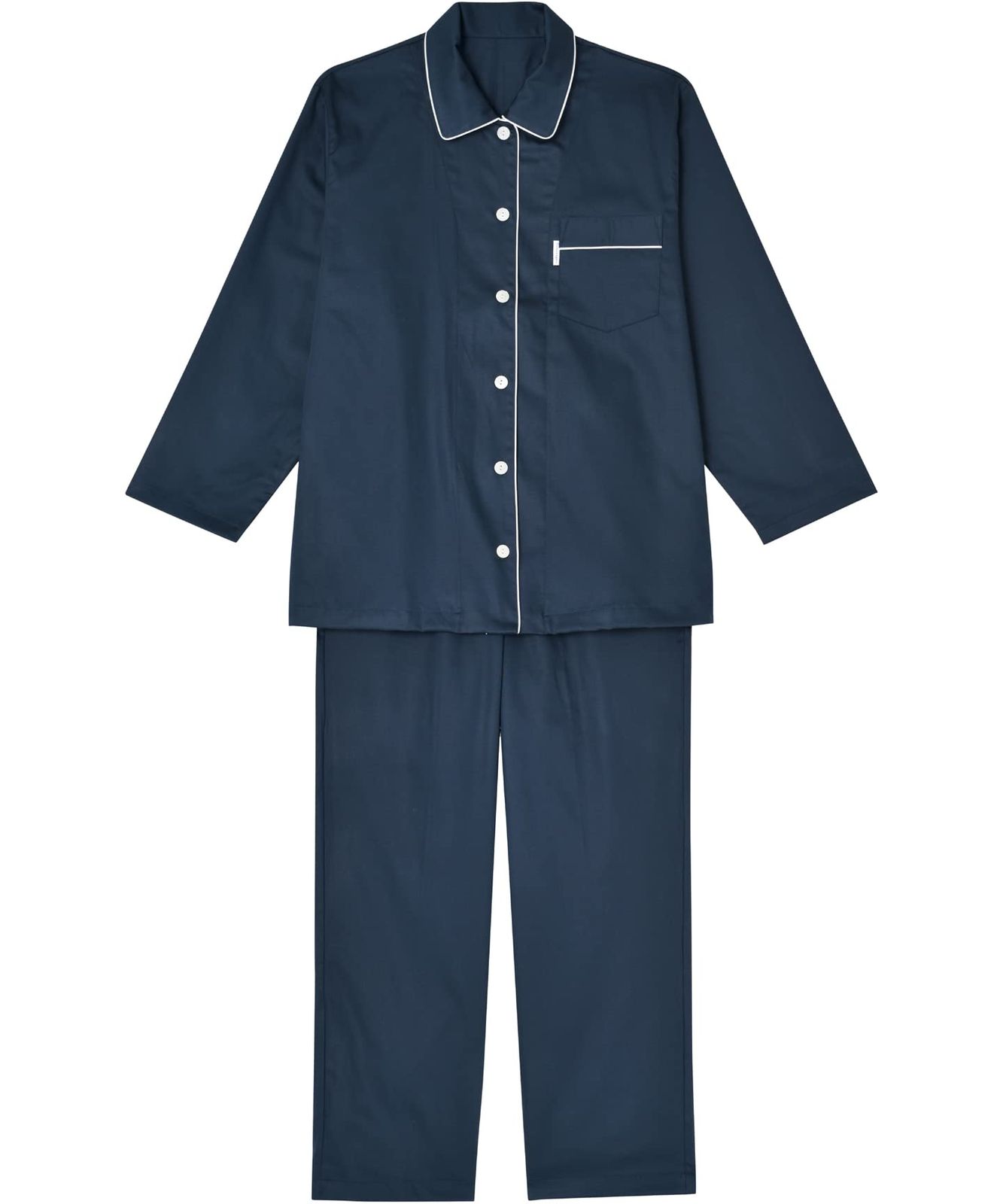 ワコール リラックス スリープ パジャマ 睡眠科学 長袖 長ズボン 綿 のサテン生地 YDX 513 レディース KO M