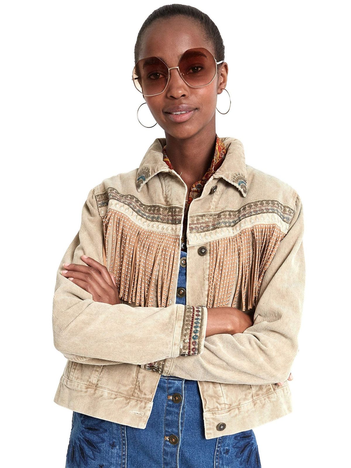 デシグアル コート デニムジャケット レディース ブラウン EU 44 日本サイズ3 L相当