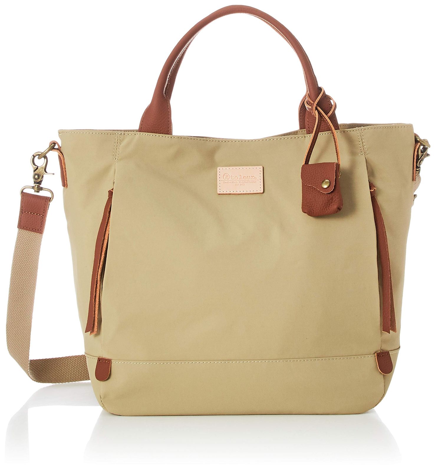 トーラ 2 WAYトート ナイロングログラン カウレザー2 1 S レディース 11718 BE ベージュ