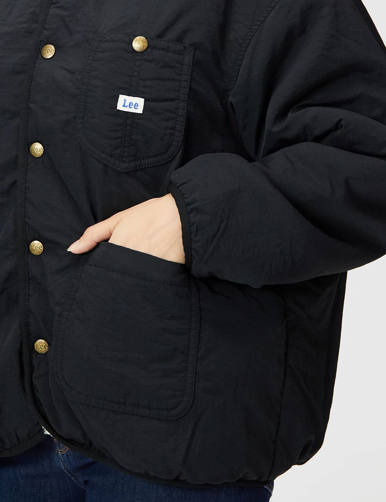  リー アウター リバーシブル 2 WAYボアジャケット レディース ブラック M その他 フェイスケア