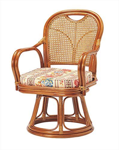 koeki ラタン回転椅子 ミドルタイプ 座面高 39 cm R-390 S