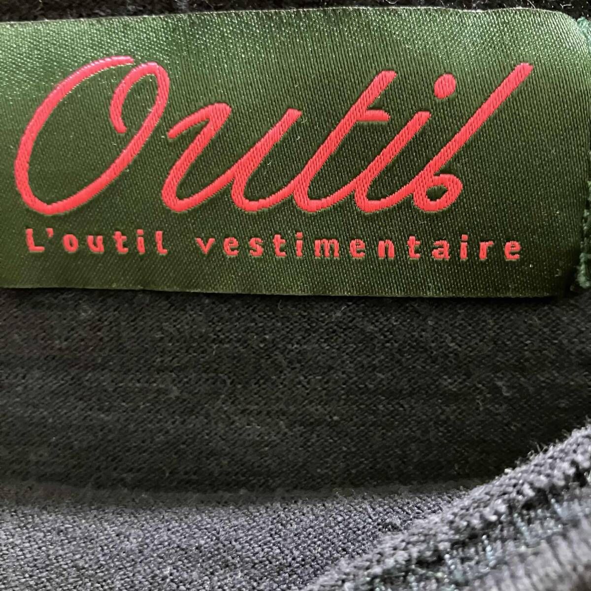 outil 長袖Tシャツ バスクシャツ フランス製 ボーダー柄 ネイビー