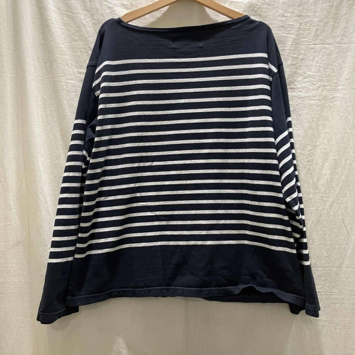 outil 長袖Tシャツ バスクシャツ フランス製 ボーダー柄 ネイビー