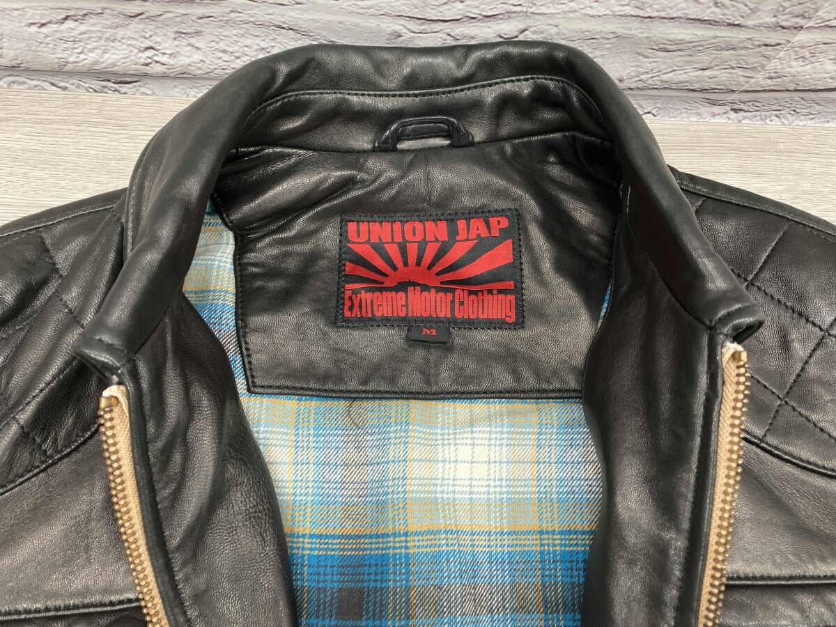 美品 UNION JAP パンチングレザージャケット M UNION JAP UJ-1001 ラムレザー レザージャケット 表記サイズ M - メルカリ