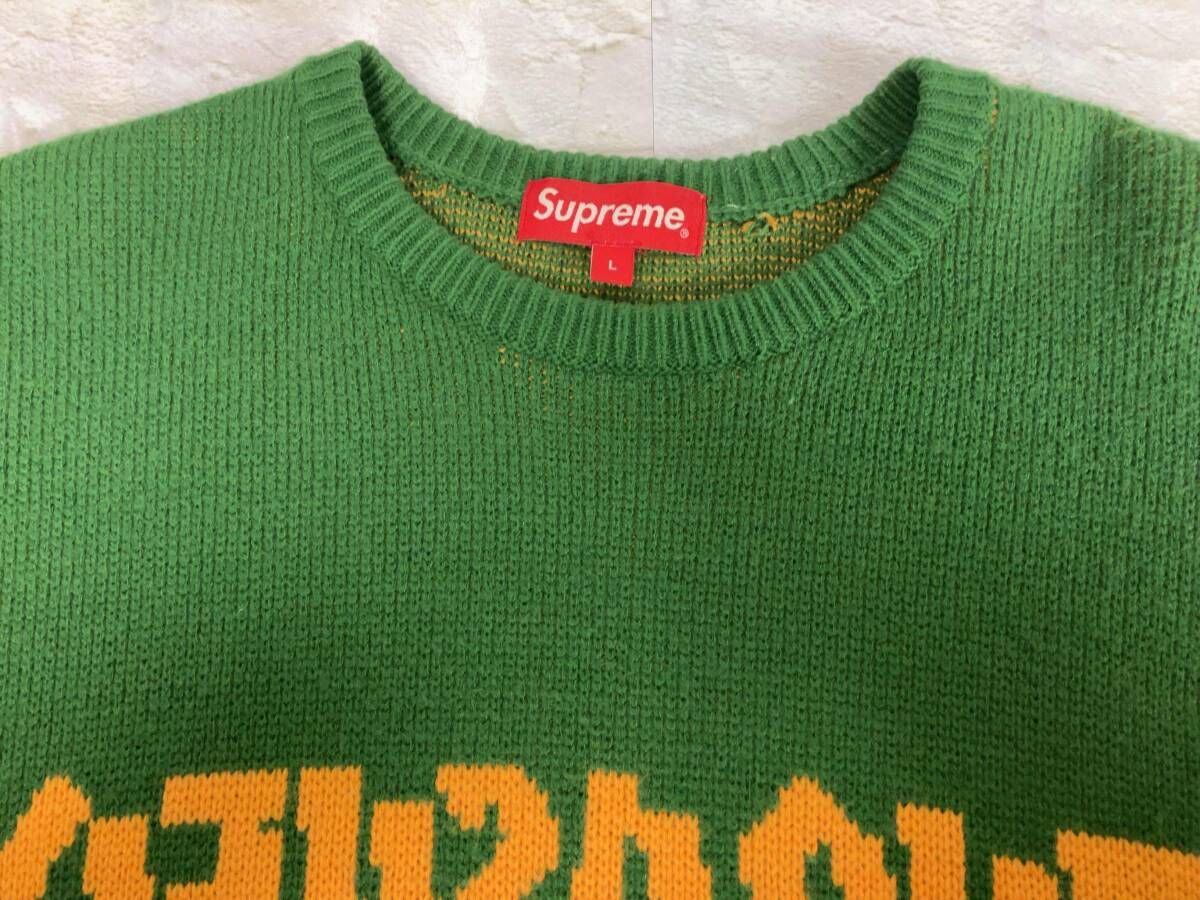Supreme シュプリーム ニット THRASHER SWEATER 21AW サイズL グリーン