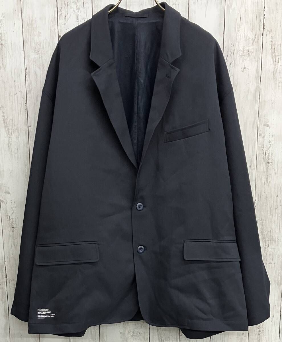 FRESHSERVIS WOOLY TWILL JACKET フレッシュサービス テーラード FSC243-20177 ネイビー size L
