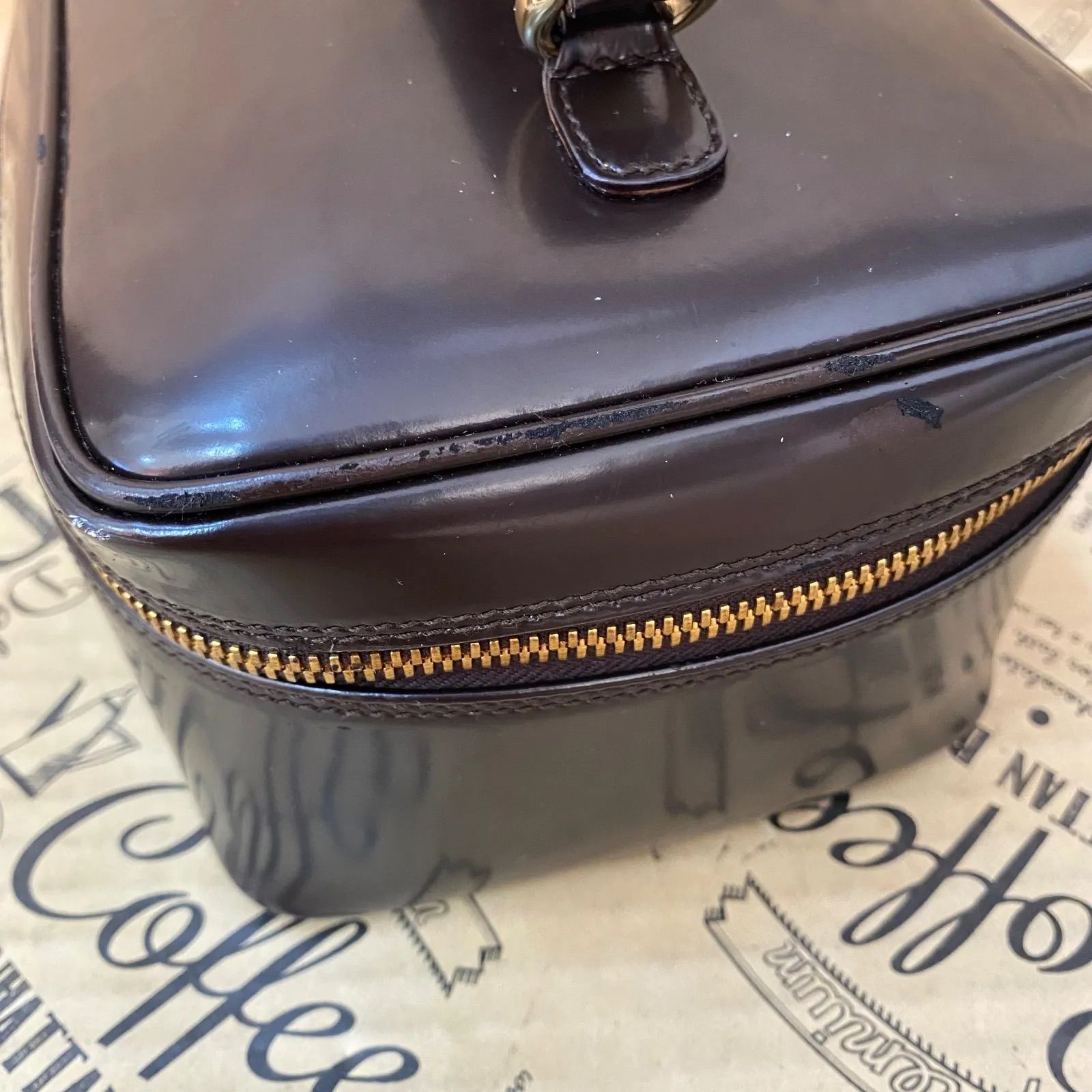 グッチ ハンドバッグ バニティ バンブー 黒 コスメ 旅行 コレクション