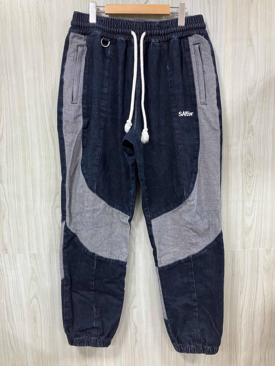 SAPEur/サプール/ジーンズ/デニムトラックパンツ/ブルー/サイズXXL