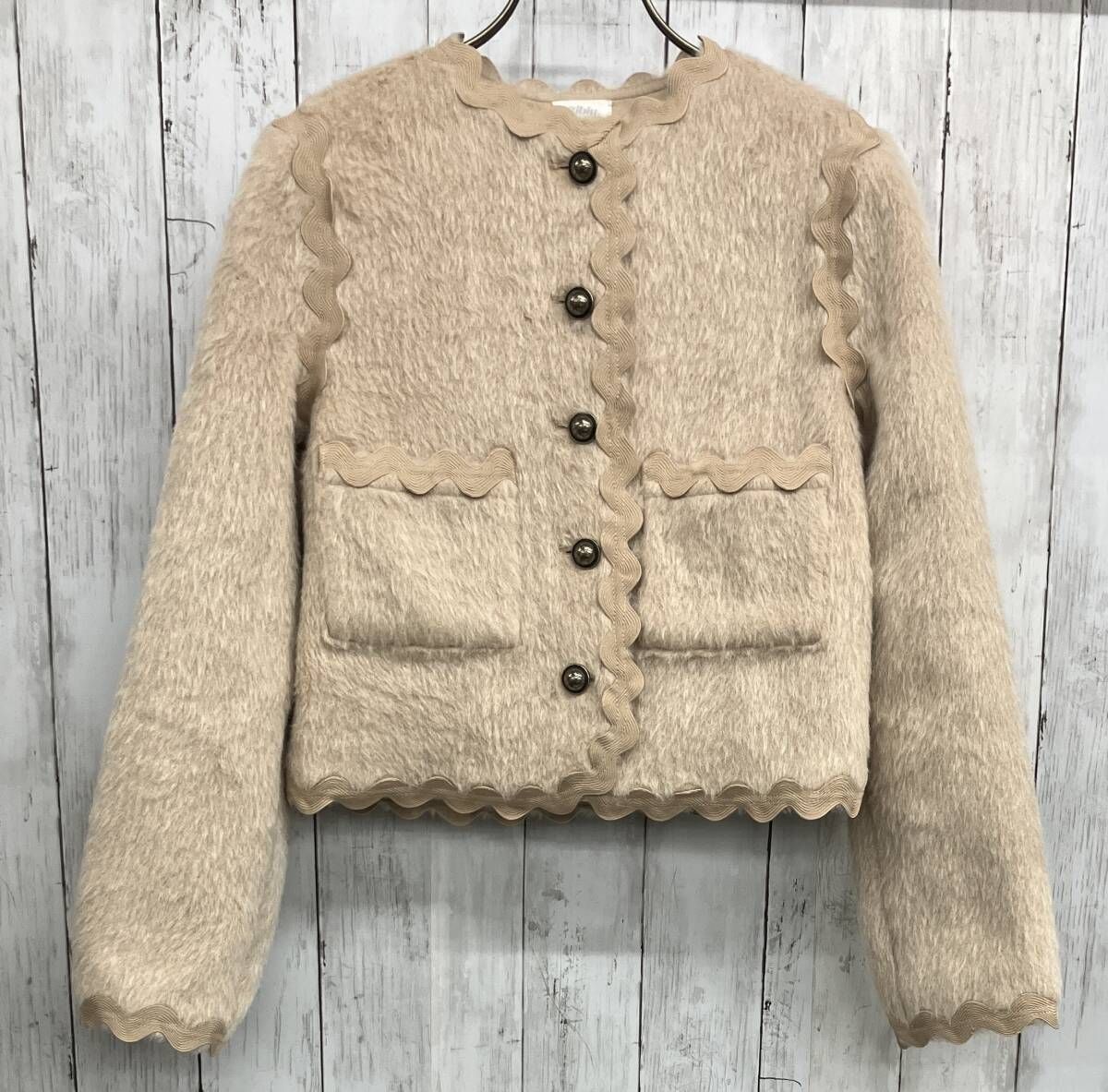 レディース Bibiy LUCIA FUR CARDIGAN スカラップ ファーコート ビビィ 