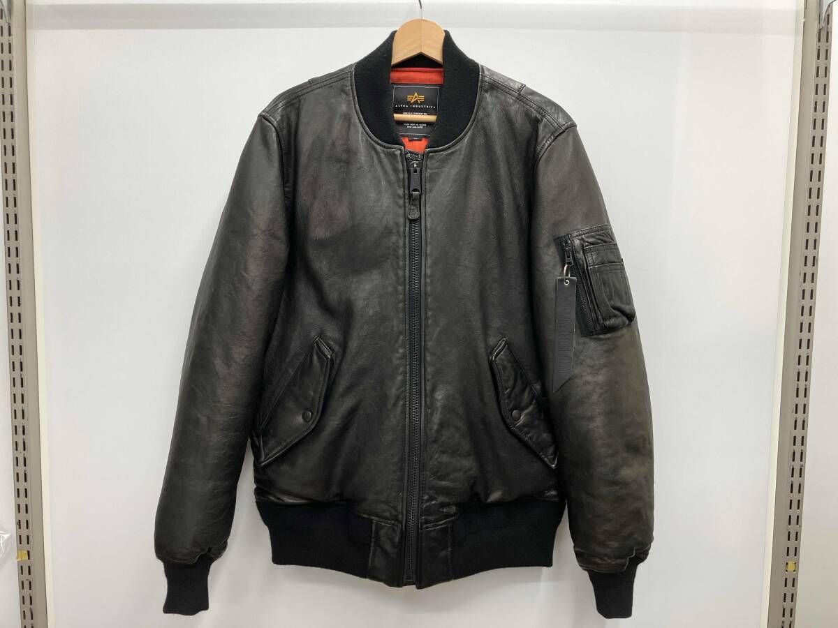 ALPHA INDUSTRIES アルファインダストリーズ MA-1 レザーダウン 