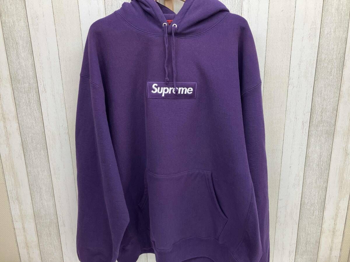 Supreme／23AW／Box Logo Hooded Sweatshirt／サイズXXL／パープル 