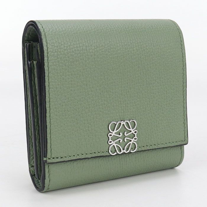 LOEWE ロエベ コンパクト フラップウォレット アナグラム 二つ折り財布 カーフ レディース