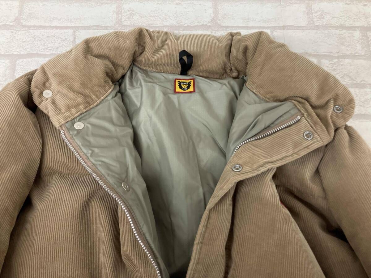 HUMAN MADE ヒューマンメイド ダウンジャケット コーデュロイブラウン