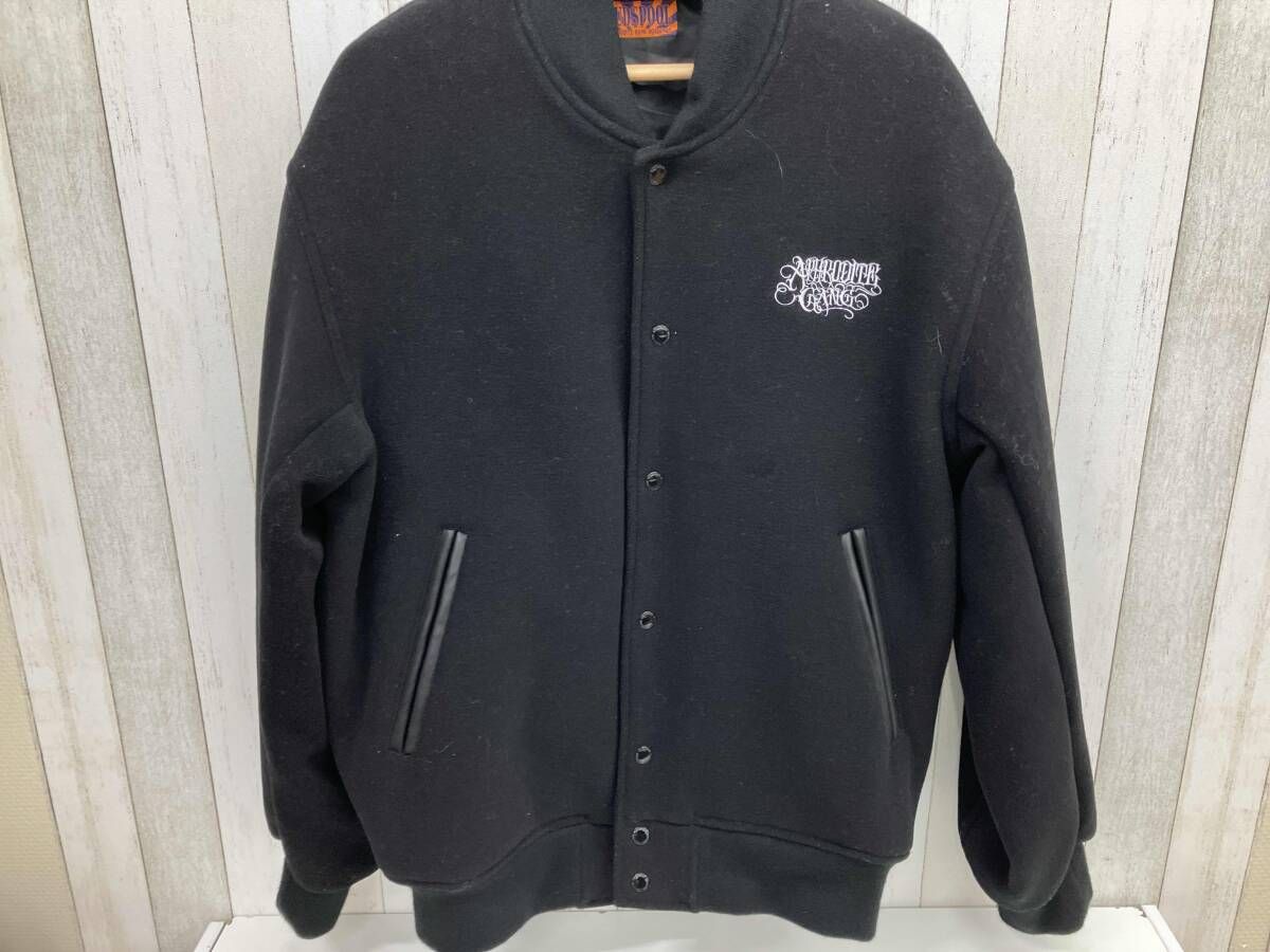 BUDSPOOL／APHRODITE GANG／スタジャン／ブラック／ウール／サイズXL